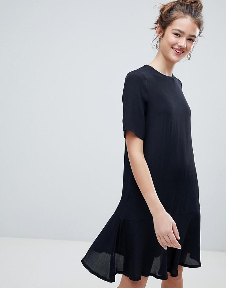 Monki Skater Dress In Black - Black