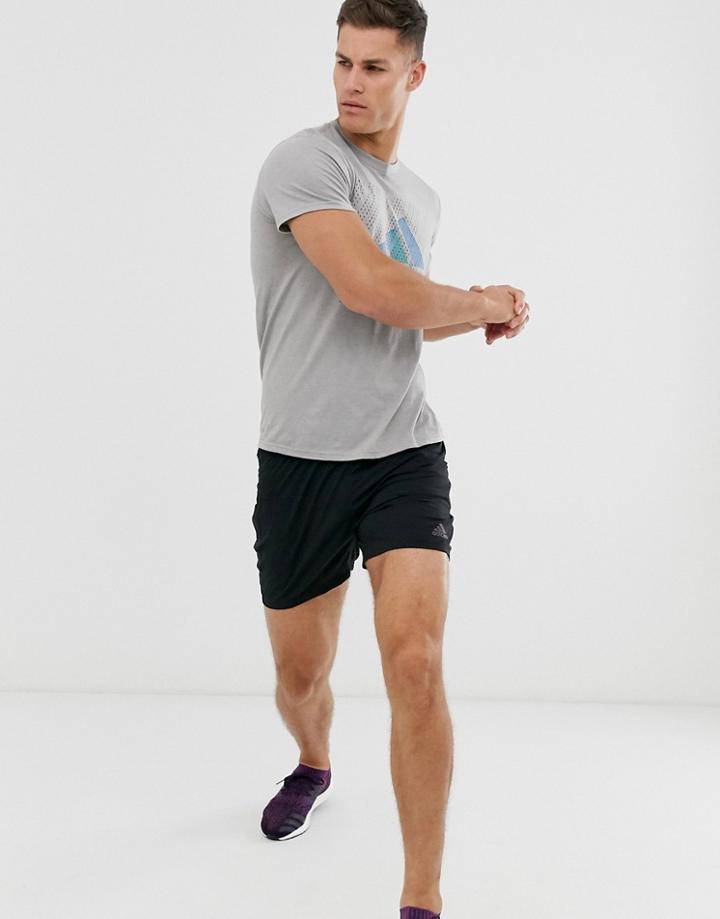 Adidas Running Supernova Shorts In Black - Black