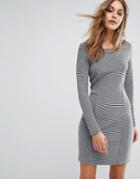 Boss Orange By Hugo Boss Dadress Pinstripe Bodycon Dress - Gray