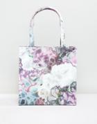 Ted Baker Small Icon Bag In Floral Print - Purple