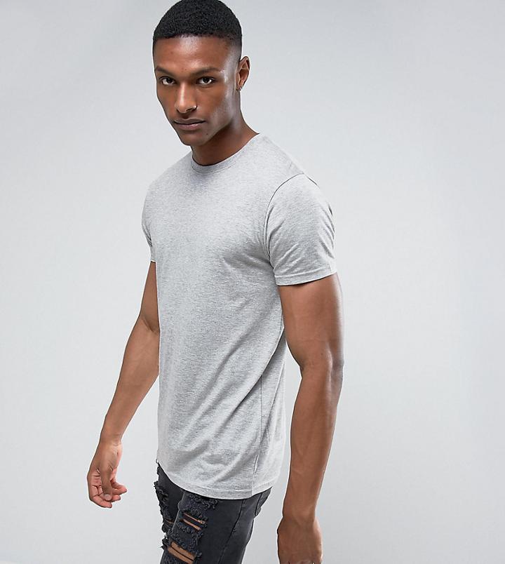 Brave Soul Tall Marl T-shirt - Gray