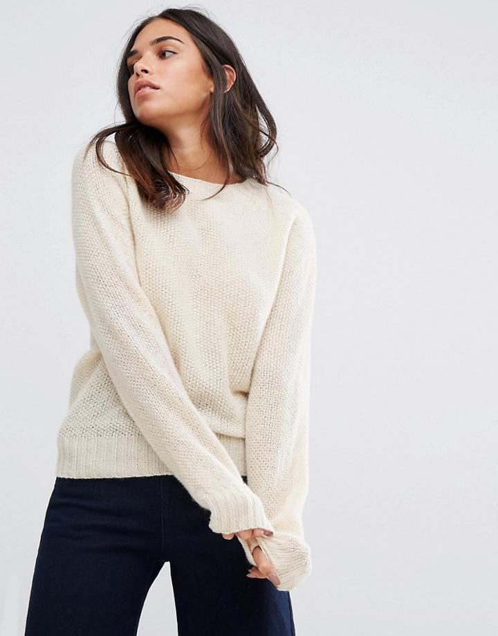 Ymc Cozy Knit Lambswool Sweater - Cream