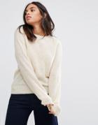 Ymc Cozy Knit Lambswool Sweater - Cream
