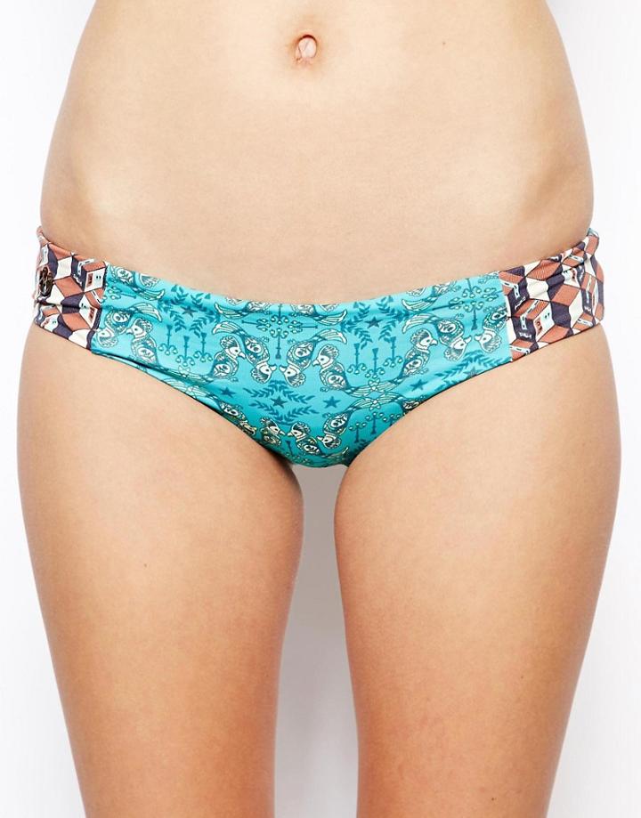 Maaji Emerald Butterflies Signature Cut Bikini Bottoms - Multi