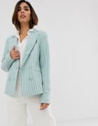 Vila Pinstripe Double Breasted Blazer-multi