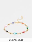 Ashiana Beaded Bracelet With Multicolored Details-gold