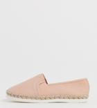 New Look Wide Fit Espadrille In Light Pink