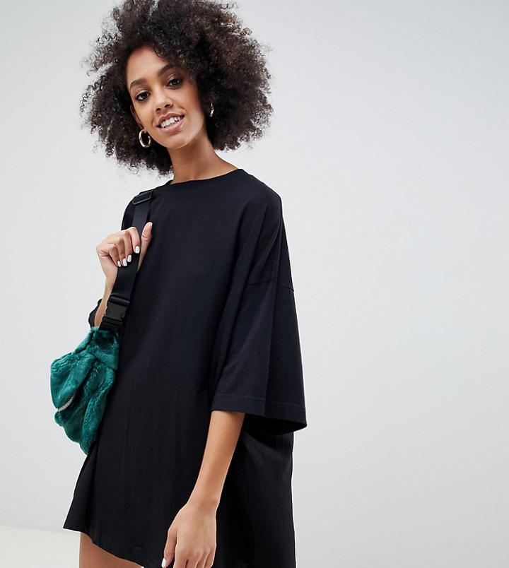 Weekday Huge T-shirt Dress In Black
