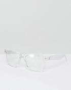 7x Clear Lens And Frame Glasses - Clear