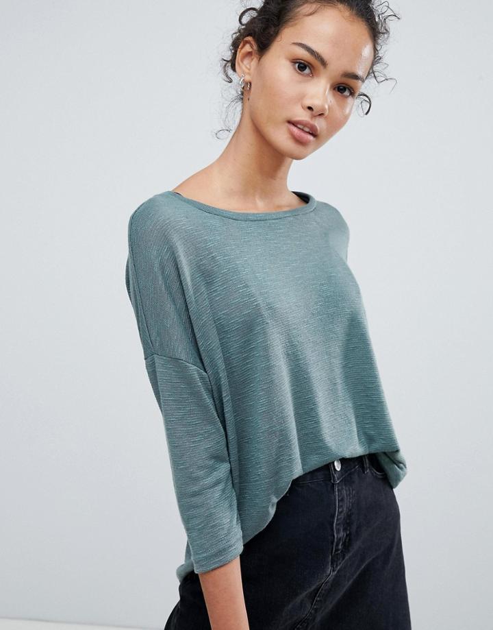Jdy Melon 3/4 Sleeve T-shirt - Green