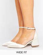 Asos Starling Wide Fit Bridal Pointed Heels - White