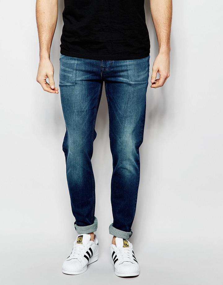 Asos Skinny Jeans With Tint - Blue