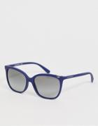 Emporio Armani Square Sunglasses In Navy - Blue