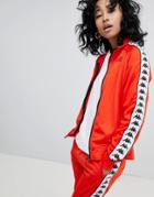 Kappa Track Jacket Co-ord With Logo Taping - Red