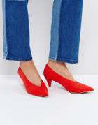 Asos Strike Mid Heels - Red