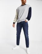 Selected Homme Slim Tapered Jeans In Blue-blues