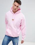 New Love Club Embroidered Gold Hoodie - Pink