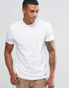 New Look Jersey Polo Shirt In White - White