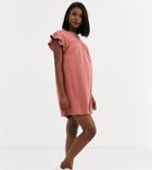 Asos Design Maternity Mini Reversible Cotton Slub Smock Dress