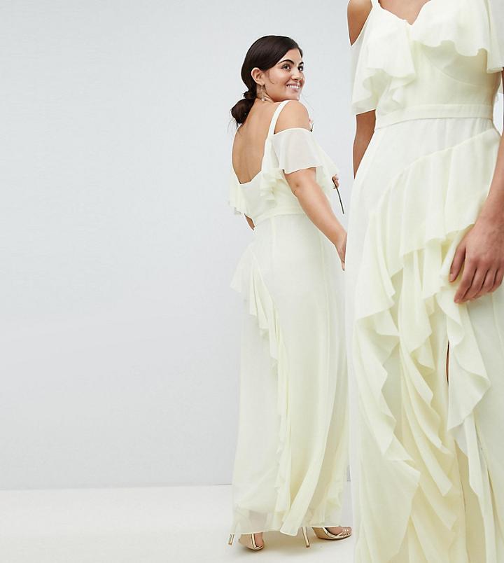 Coast Plus Illy Ruffle Maxi Dress - Yellow