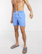 Polo Ralph Lauren Traveler Player Logo Nylon Swim Shorts In Harbor Island Blue-blues