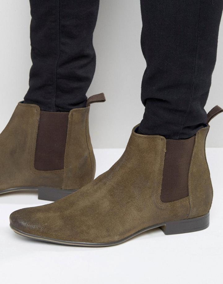 Frank Wright Chelsea Boots In Brown Leather - Brown