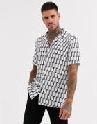 River Island Shirt With Geo Print In White