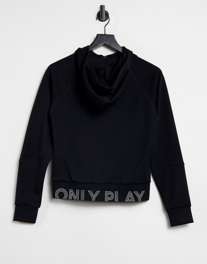 Only Play Nylah Zip Through Hoody In Black