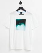 Boss Tiris Blurred Block Logo T-shirt In White