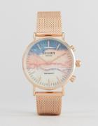 Reclaimed Vintage Inspired Mountain Mesh Watch In Rose Gold 36mm Exclusive To Asos - Gold