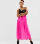 Collusion Sheer Pleated Skirt In Pink - Pink