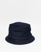 Asos Bucket Hat In Navy With Turned Up Brim - Navy
