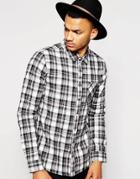 Another Influence Flannel Small Check Shirt - Black