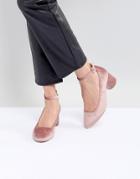 Asos Design Skyla Mid Block Heels-pink