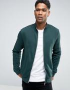 New Look Track Jacket In Dark Green - Green