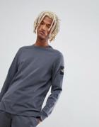 The North Face Long Sleeve Fine 2 T-shirt In Gray - Gray