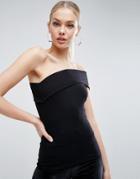Asos Top With One Shoulder Strap Detail - Black