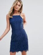 Oh My Love Lace Bodycon Dress - Navy