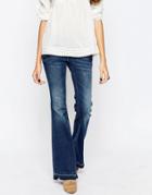 Blend She Nova Cully Flared Jeans - Med Blue