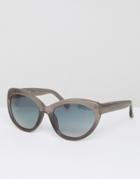 Markus Lupfer Gray Glitter Sunglasses With Teal Gradient Lens - Gray