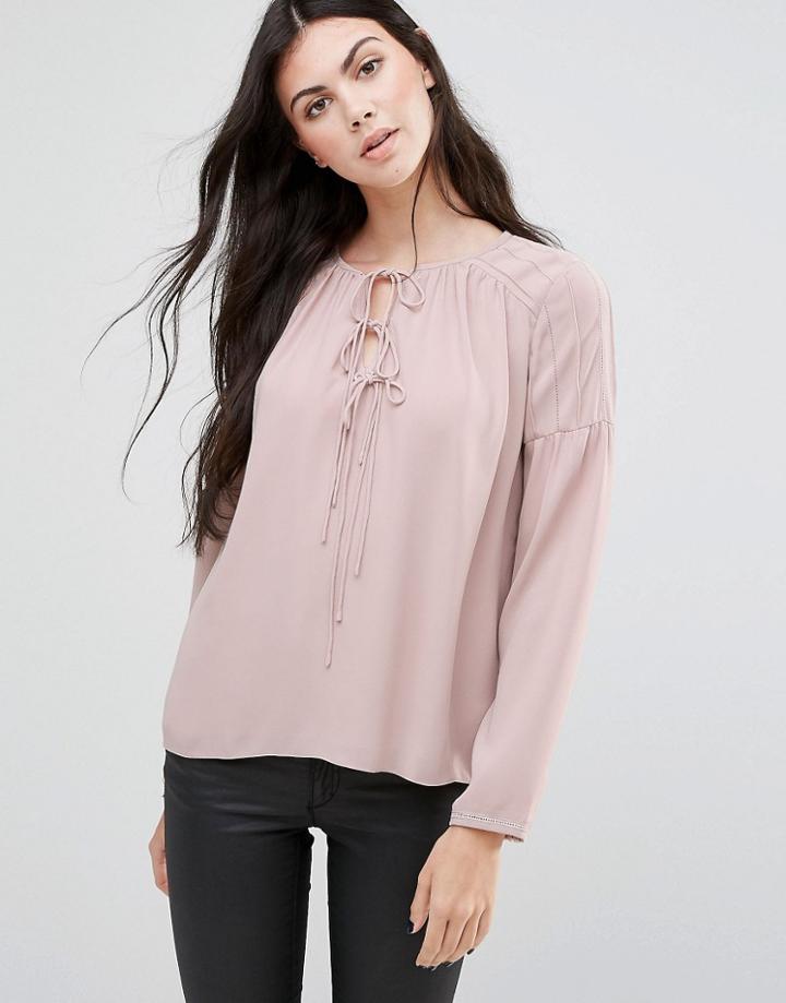 Greylin Haydie Tie Neck Blouse - Pink