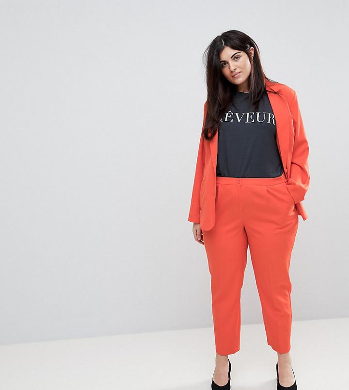 Unique 21 Hero Plus Cigarette Pants Co-ord - Orange