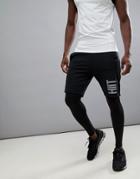 Hiit Shorts With Reflective Logo In Black - Black
