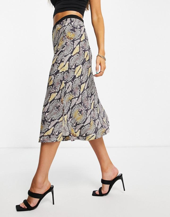 Closet Bias Cut Skirt-yellow