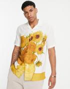 Topman Vincent Van Gogh Sunflower Shirt Print In Multi