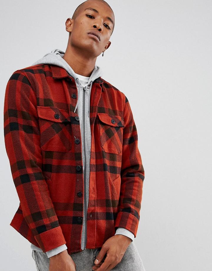 Brixton Durham Flannel Check Shirt - Orange