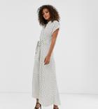 Vero Moda Tall Spot Maxi Dress With Tie Front