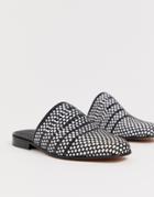 Asos Design Magnus Square Toe Weave Mules - Multi