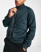River Island Oversized Funnel Neck Jacket In Green - Part Of A Set