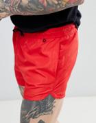 Bershka Swim Shorts In Red - Red